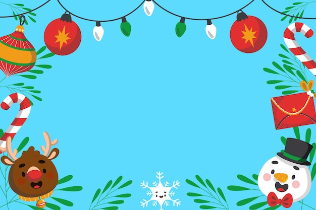 Vector gratuito fondo plano de navidad