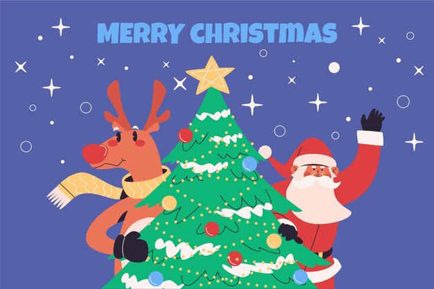 Fondo plano de navidad
