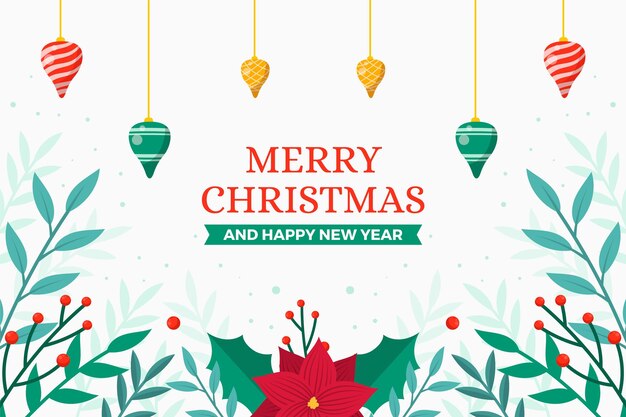El fondo plano de Navidad