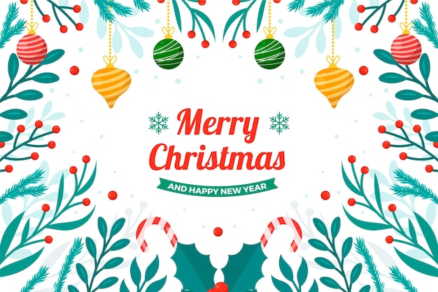 Fondo plano de navidad