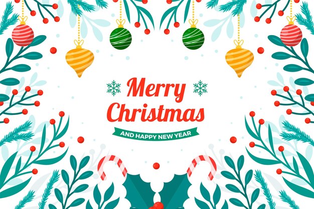 El fondo plano de Navidad