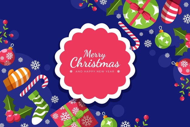 Fondo plano de navidad