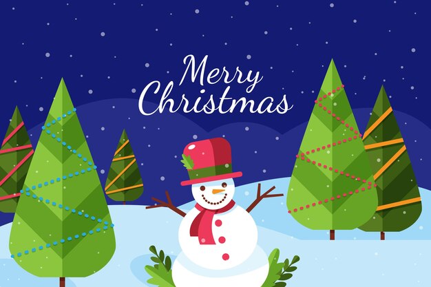 Fondo plano de navidad