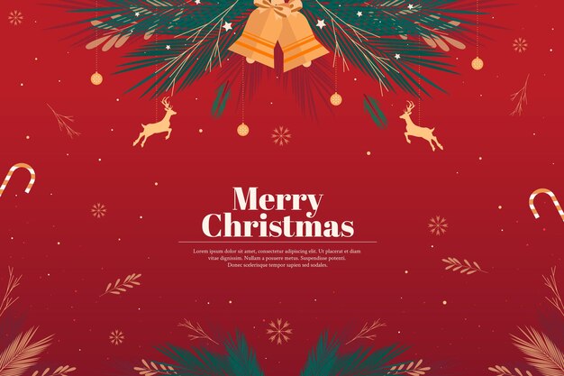 Fondo plano de navidad