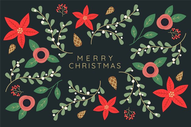 Fondo plano de navidad