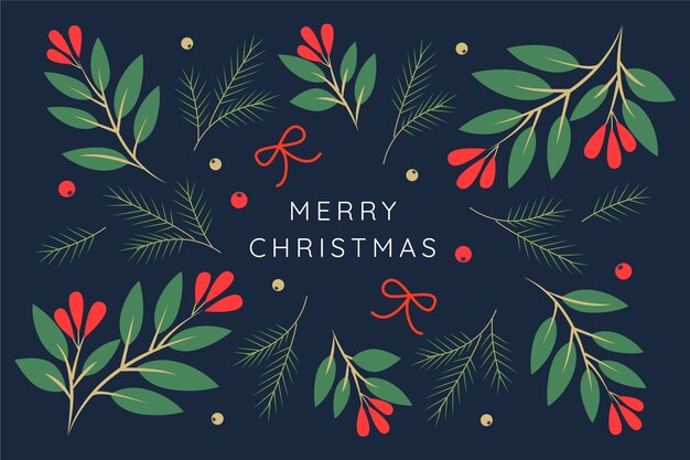 Fondo plano de navidad
