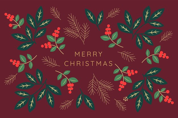 Fondo plano de navidad