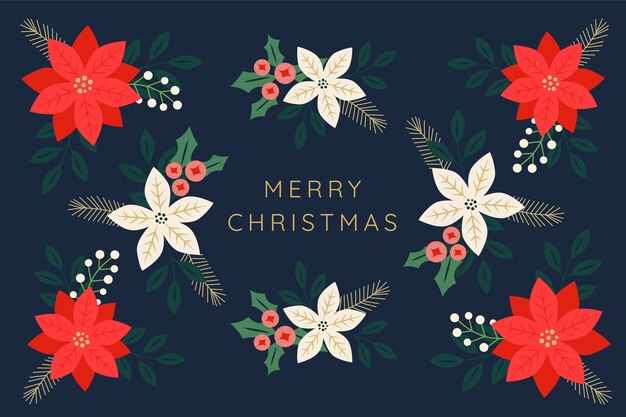 Fondo plano de navidad