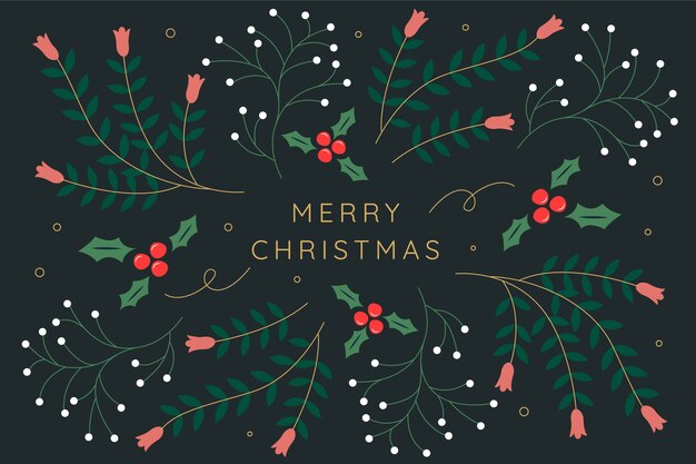 Fondo plano de navidad
