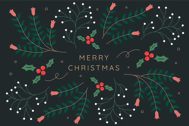 Fondo plano de navidad