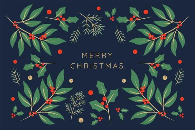 Fondo plano de navidad