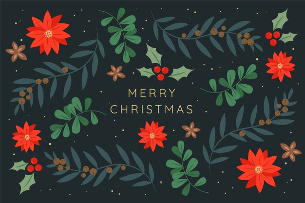 El fondo plano de Navidad