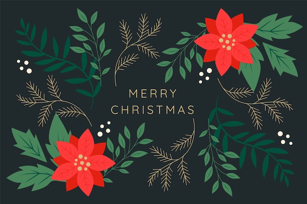 Fondo plano de navidad
