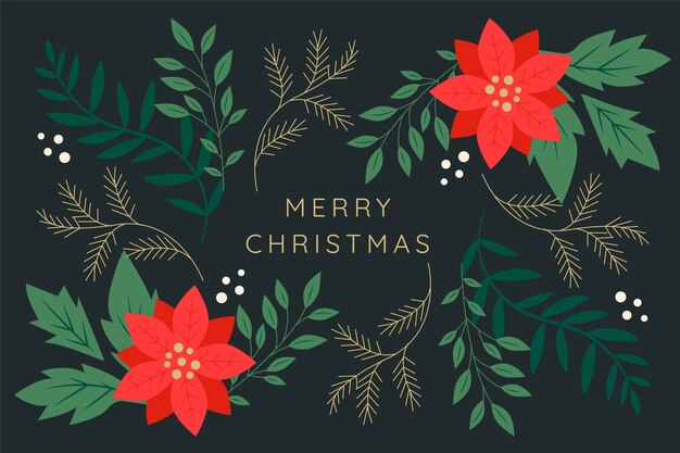 Fondo plano de navidad
