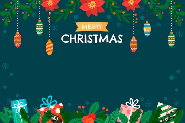 Fondo plano de navidad