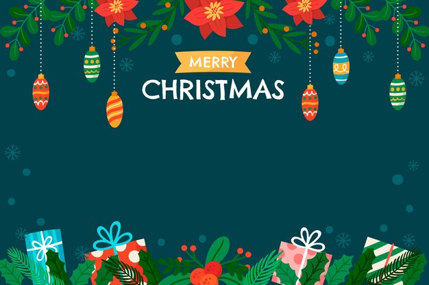 Fondo plano de navidad