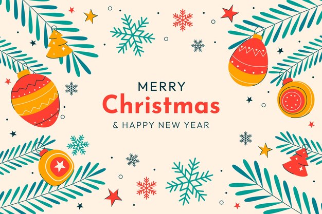 Fondo plano de navidad