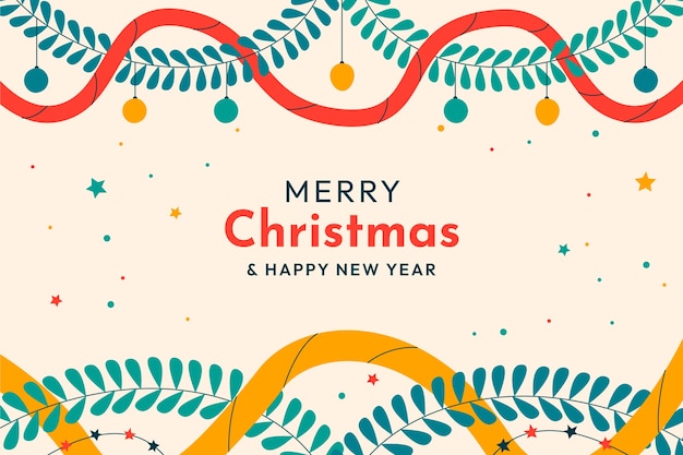 Fondo plano de navidad