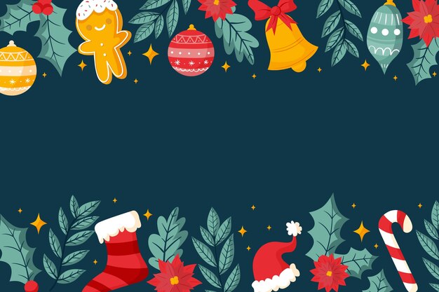 Fondo plano de navidad