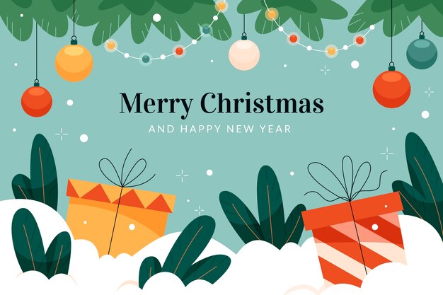Fondo plano de navidad