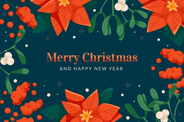 Fondo plano de navidad