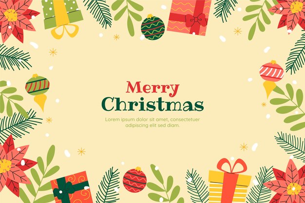 Fondo plano de navidad