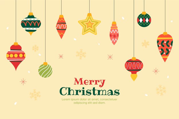Fondo plano de navidad