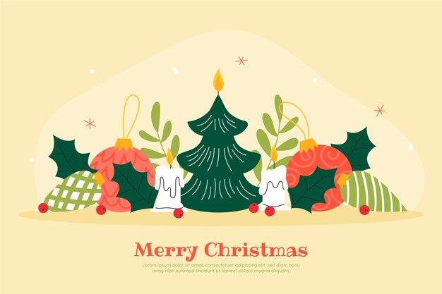 Fondo plano de navidad