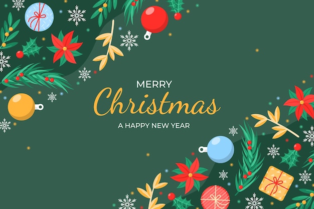 Fondo plano de navidad