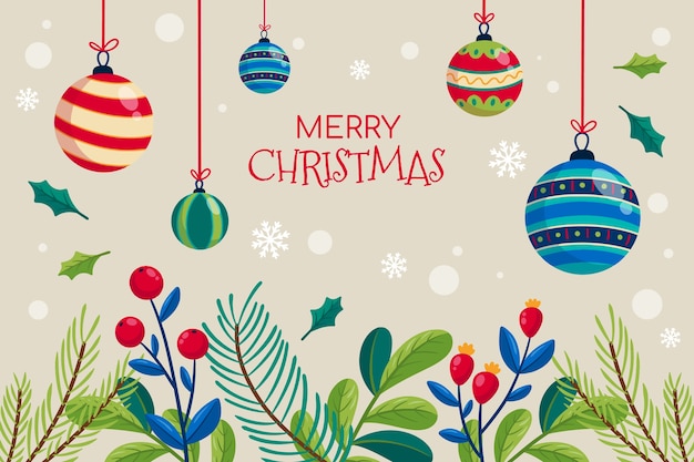 Fondo plano de navidad