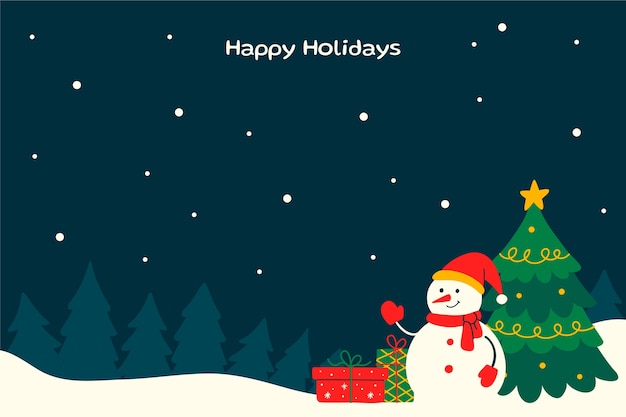 Fondo plano de navidad