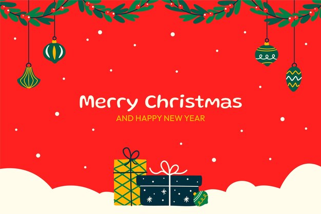 Fondo plano de navidad