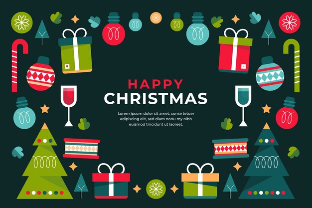 El fondo plano de Navidad