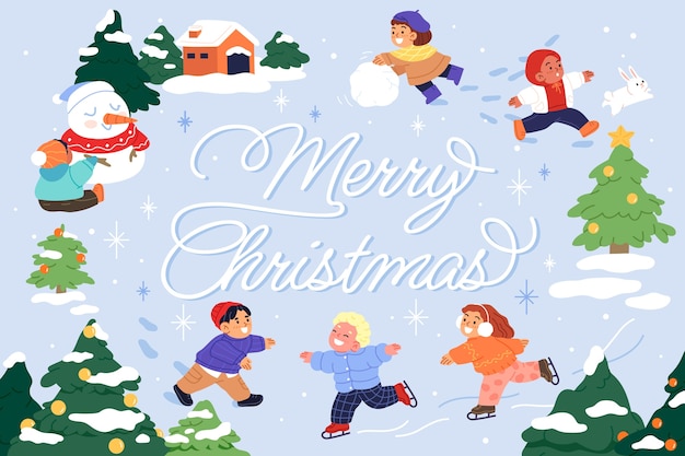 Fondo plano de navidad