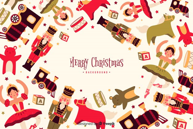 Fondo plano de navidad