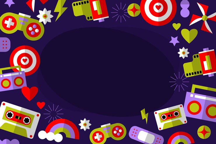 Vector gratuito fondo plano nostálgico de los 90