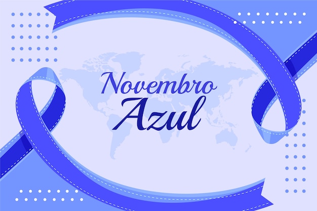 Vector gratuito fondo plano noviembre azul