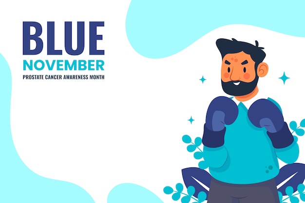 Vector gratuito fondo plano noviembre azul