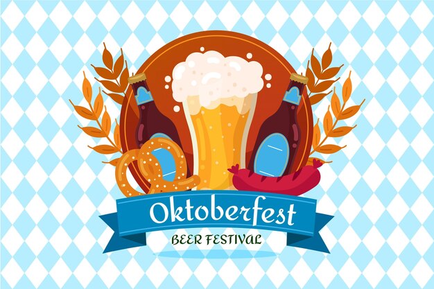 Fondo plano oktoberfest