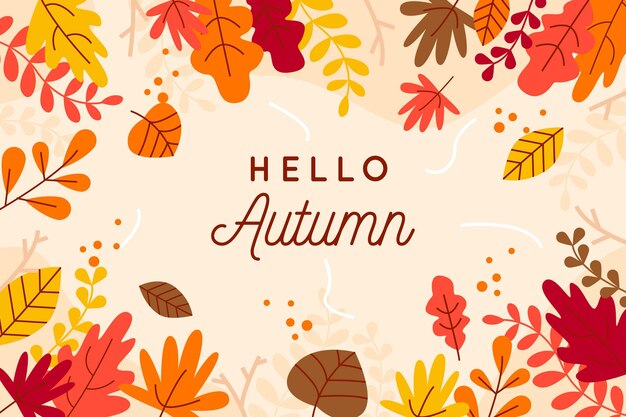 Fondo plano de otoño