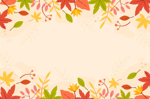Fondo plano de otoño
