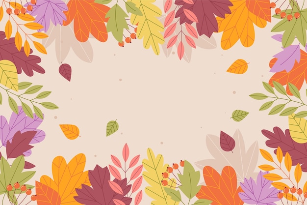 Fondo plano de otoño