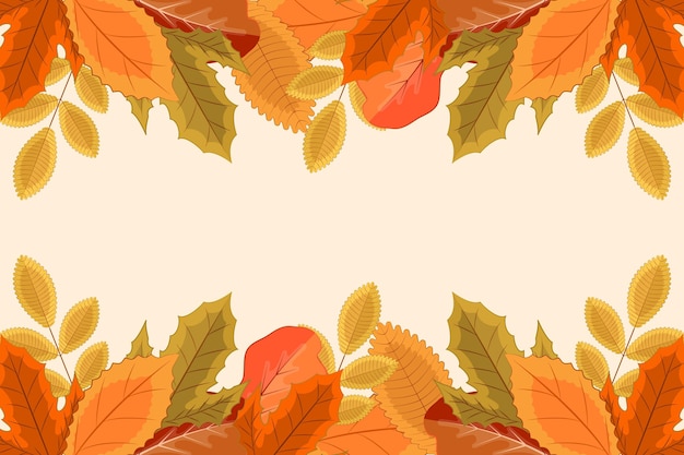 Fondo plano de otoño