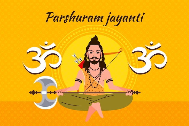 Vector gratuito fondo plano parshuram jayanti