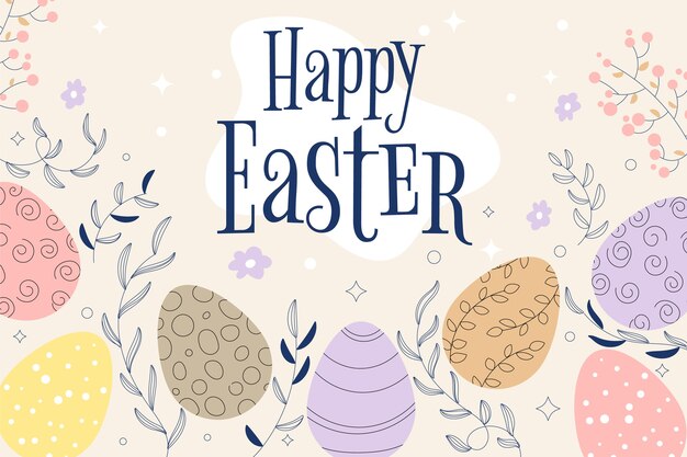 Fondo plano de pascua
