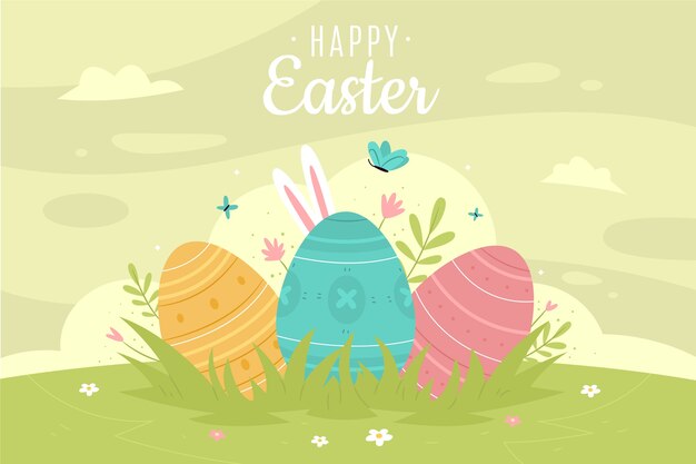 Fondo plano de pascua