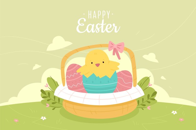 Fondo plano de pascua