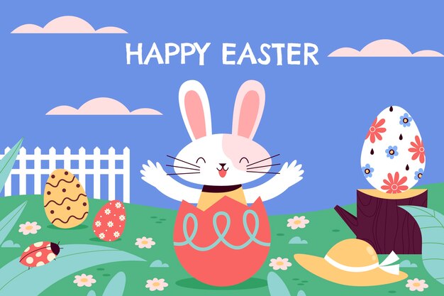 Fondo plano de pascua