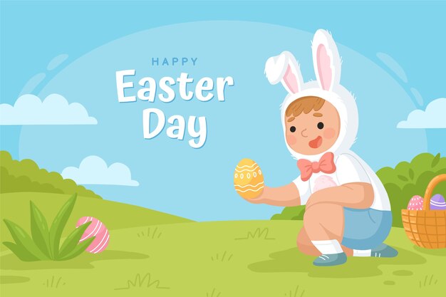 Fondo plano de la Pascua