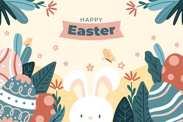 Fondo plano de pascua